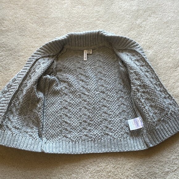 Janie and Jack Cable Shawl Collar Knit Cardigan Gray Heather Size 18-24 months - Picture 7 of 7